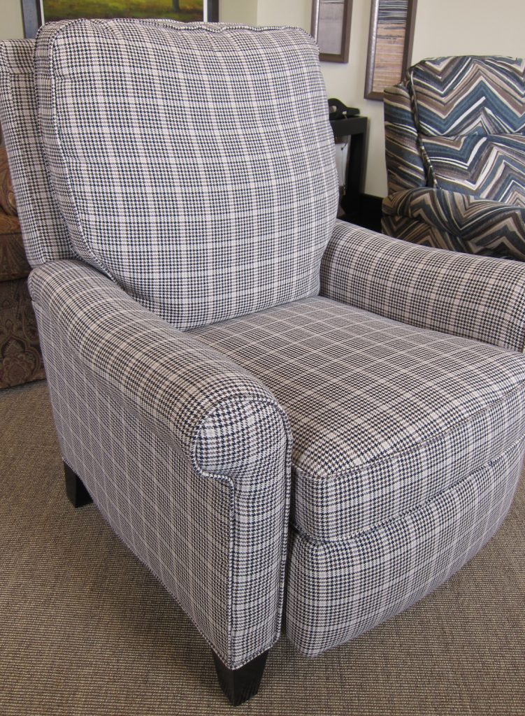 Give Dad a recliner in handsome houndstooth fabric